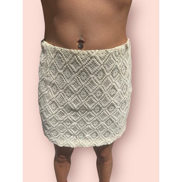 Y2K Fendi XS Crochet Mini Skirt - Picture 1 of 9